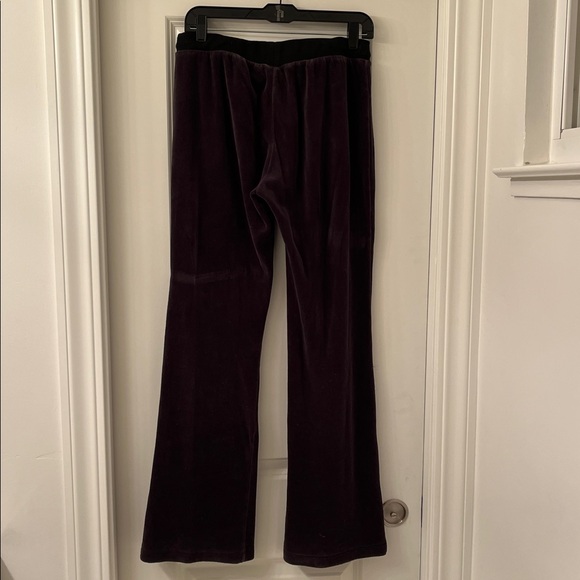 2-PC JUICY👑COUTURE Eggplant Velour Hooded Embroidered Tall Tracksuit - Picture 7 of 16